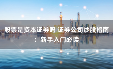 股票是资本证券吗 证券公司炒股指南：新手入门必读